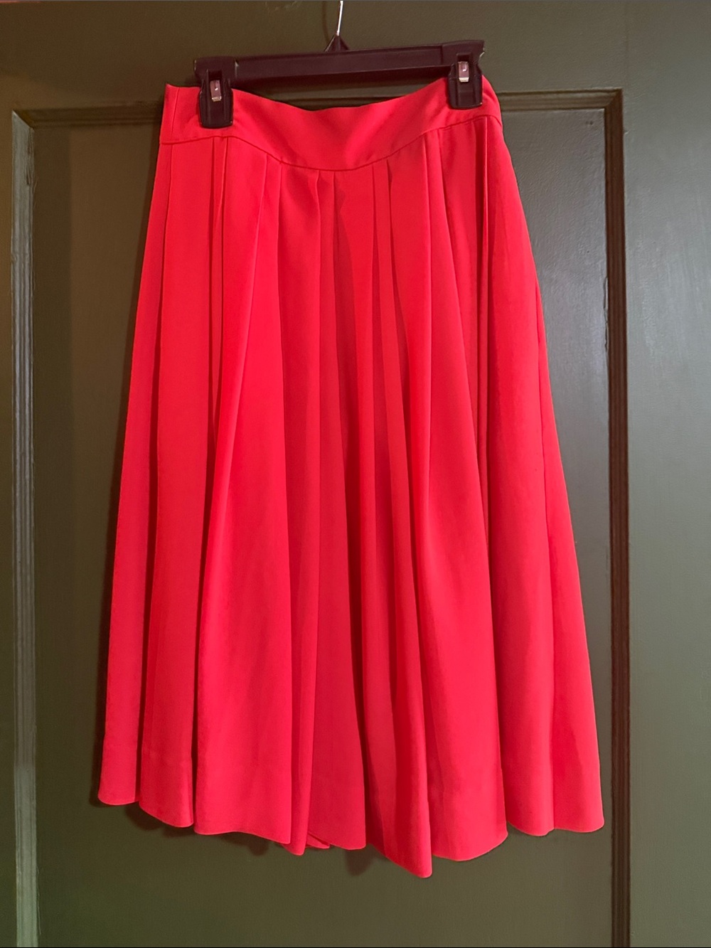 J. Crew Bright Red Circle Skirt